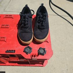 Black Canvas HEELYS Tennis Shoes Youth Size 4