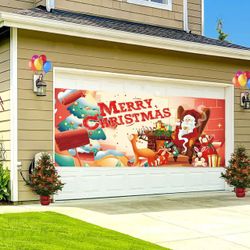 Christmas Garage Door Decoration Banner  Merry Christmas Theme