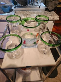 Margarita Pitcher And four Margarita