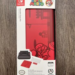 Nintendo Switch Lite Super Mario Case, New. 