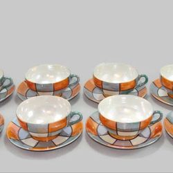 Rare pattern lusterware multicolor made in Japan