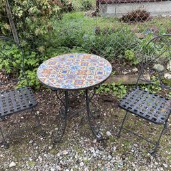 Pending * Bistro Table With Two Chairs