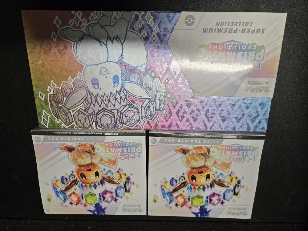1 Pokemon Prismatic SPC and 2 ETB