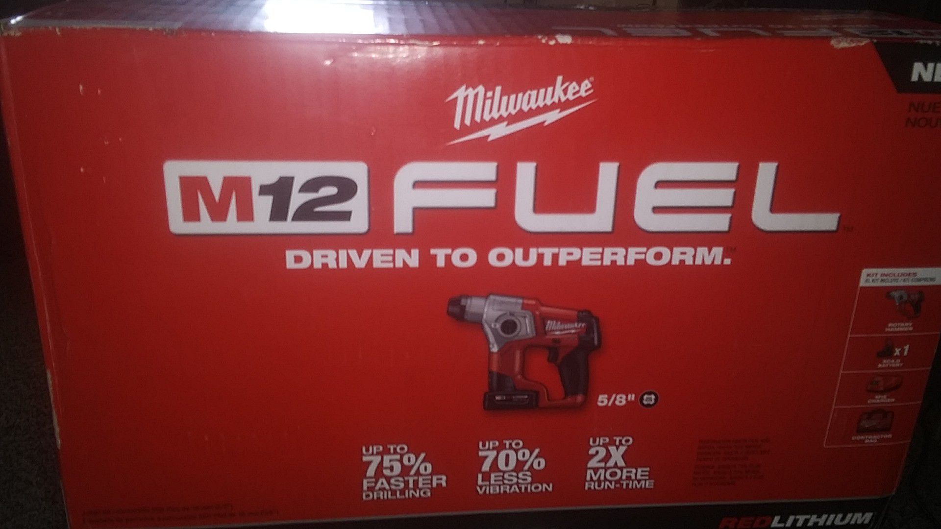 milwahkee m12 rotary hammer with kit