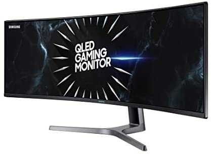 Samsung 49-Inch CRG90 Curved Gaming Monitor – 120Hz Refresh, Ultrawide Screen QLED Computer Monitor, 5120 x 1440p Resolution, 4ms Response