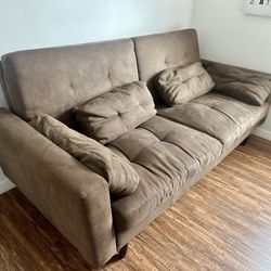 Great Brown Sofa Bed With Cushions