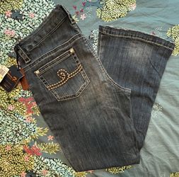 💥NEW Seven7 Jeans Bootcut Flared Boho Western Denim Pants Size 18R Women’s
