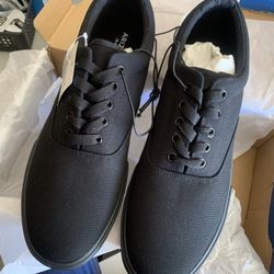 Black Canvas Shoes Size 12 Mens