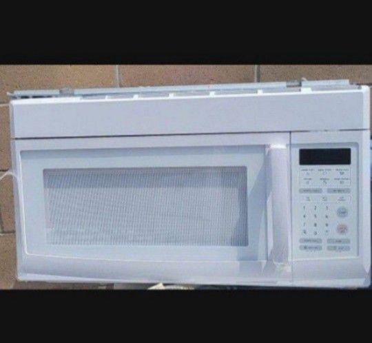 White Brand New Over Range Microwave