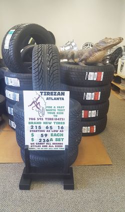 215 65 16 BRAND NEW TIRE TIRES $59 EACH $236 SET