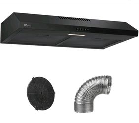 30 Inch Under Cabinet Range Hood with Ducted / Ductless Convertible, Slim Kitchen Oven Vent Hood