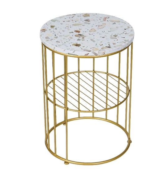 Terrazzo Marble Coffee Table End Table Set Of 2