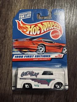 Hot wheels Dairy Truck Blue Card
