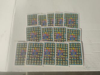 1981 MS PAC MAN RUB OFF GAME CARDS FLEER LOT of 14