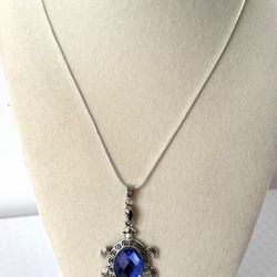 Blue Turtle Necklace 