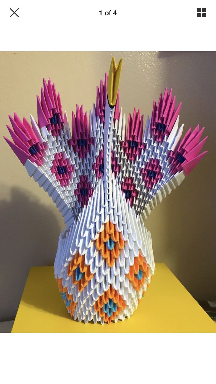 Handmade 3D Origami Swans. Pick Your Own Module