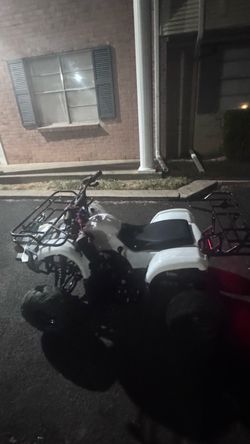 White ATV Four Wheeler 125cc