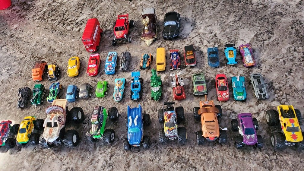 Lot of 40 Big foot DISNEY'S cars and much more $25