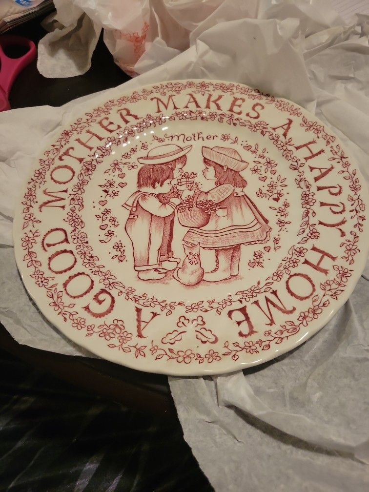 Vintage A Good Mother Makes A Happy Home , Size 9inches
