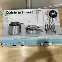 New Cuisinart SmartNest Stainless Steel 11pc