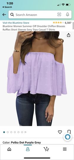 Off Shoulder Chiffon Blouse