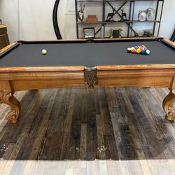 Impeccable Pool Table By American Heritage 8’ (Free Delivery & Pro Setup) New Felt Any Color + All Accessories Provided 