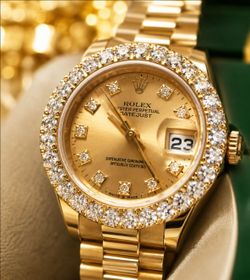 Ladies Rolex Datejust President 179178 – 18K Solid Yellow Gold | Factory Diamond Bezel |  Luxury Timepiece