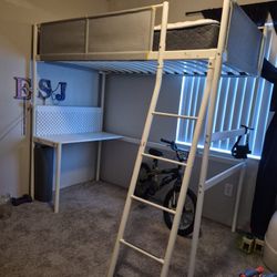 IKEA VITVAL loft bed frame.