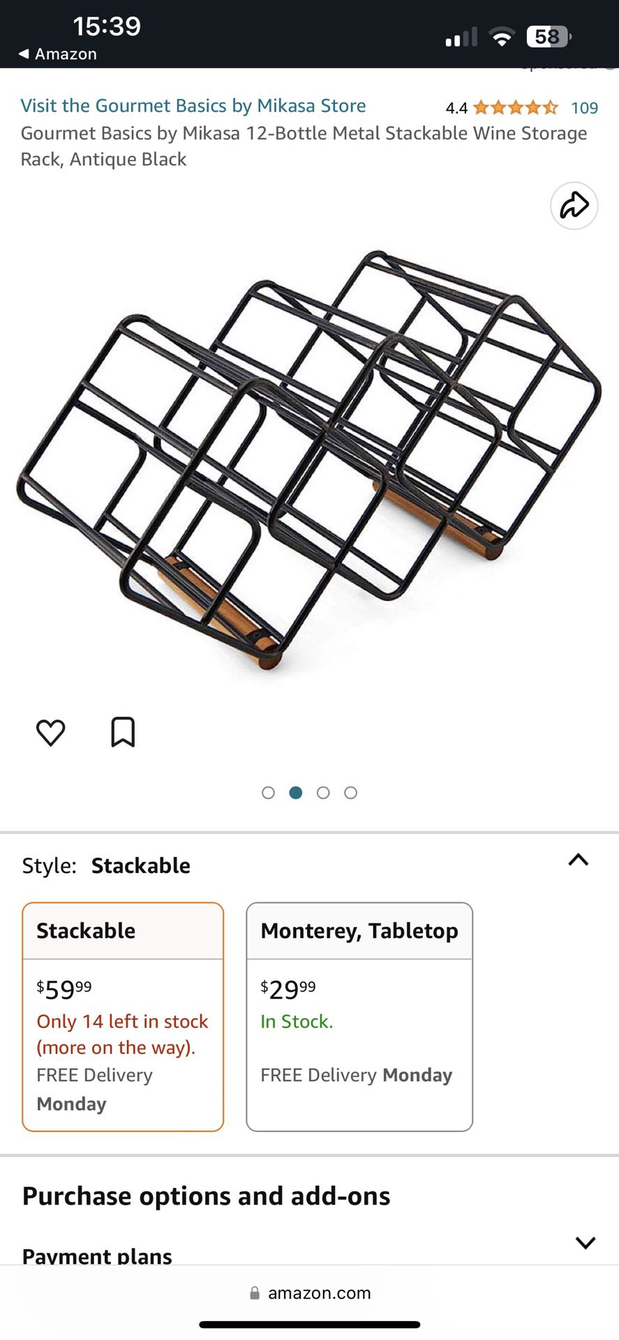 Black Stackable Wine Racks 