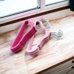 $5 for Light Pink & Hot Pink Small Childrens Clothes Hangers (14)