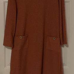 Burnt Orange Sweater Dress Size L