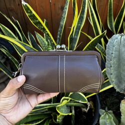 Brown Coach Soho Kisslock Clutch