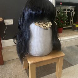 Jenny Black Wig With Bangs 