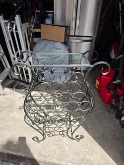 Wine Rack with Glass top