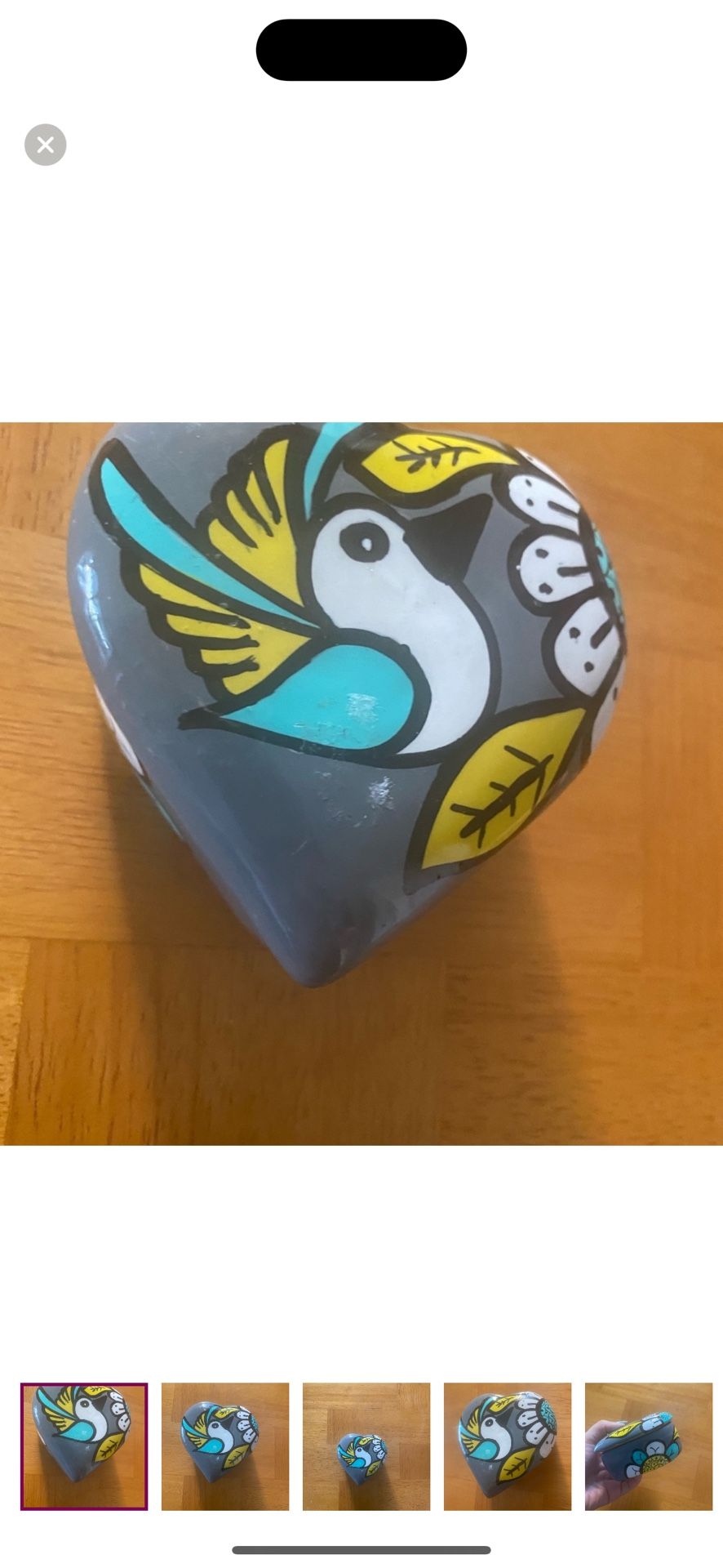 Bird Flower Trinket Dish Jewelry Box