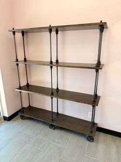 Industrial Rolling Bookshelf OBO