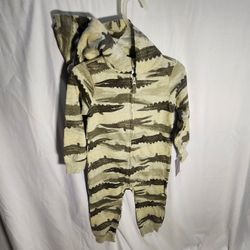 Carter's Gray and Black Footies with Camouflage Pattern and Hood