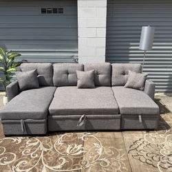 BRAND NEW Sofa Bed w/ Double Chaise + Storage 🛋️ | FREE Delivery | No Deposit | Modern Sectional Couch
