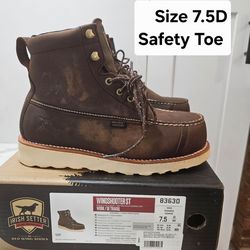 Red Wings Irish Setter Safety Toe Work Boots Size 7.5