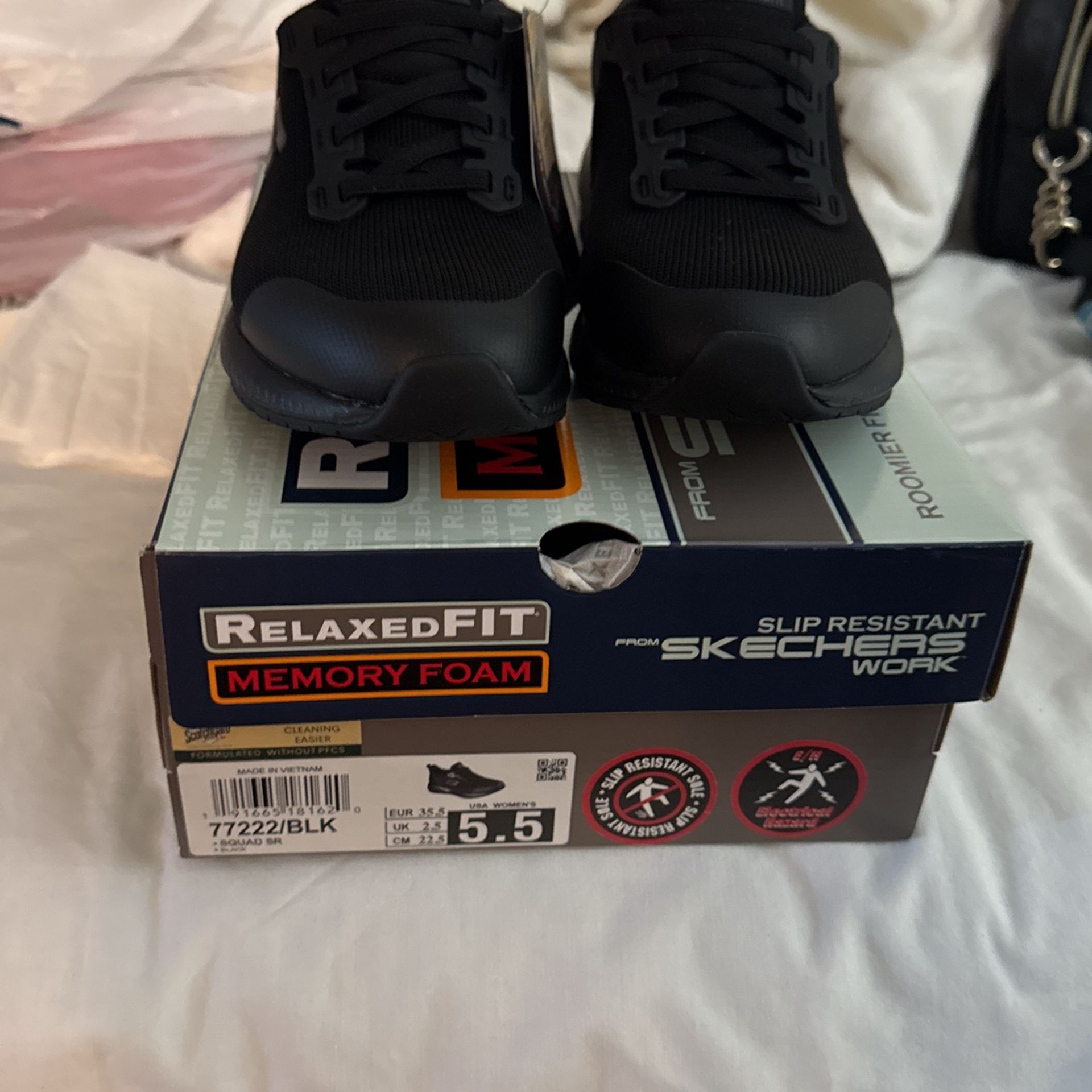 New Unused Black Skechers 5.5 US Women’s Work Shoe