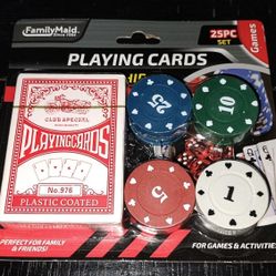 New Playing Cards With Poker Chips. New