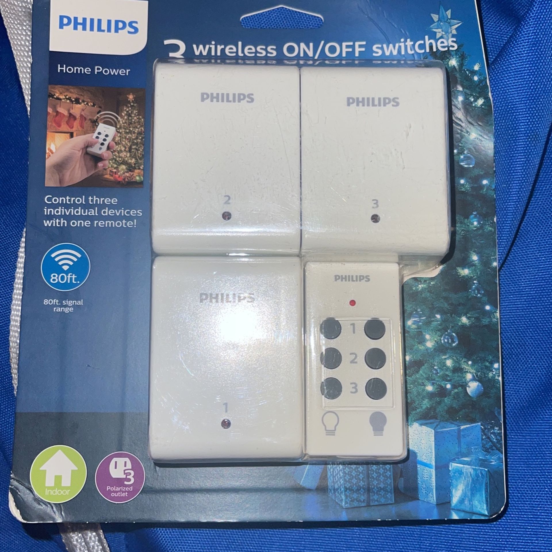 Phollips 3 Wireless On And Off Switches With Remote