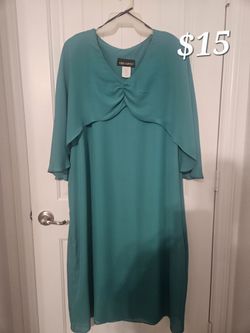 Green plus size dress