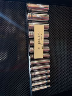 Snap on 1/2 Deep 6 Point Socket Set