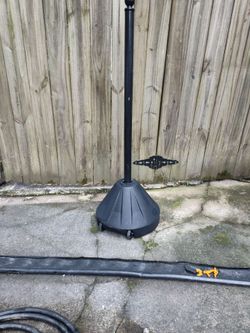 Magic Master Tip-N-Roll Sign Wheeled Base w 4’ Pre-Drilled Pole PP2 Portable