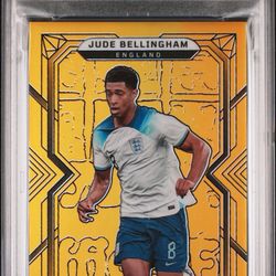 2022 Obsidian Jude Bellingham Electric Etch Gold Flood /10 #131 PSA 9 England
