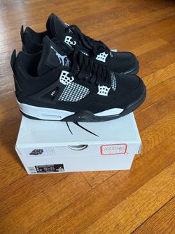 Air Jordan 4 Retro Black White Sneakers