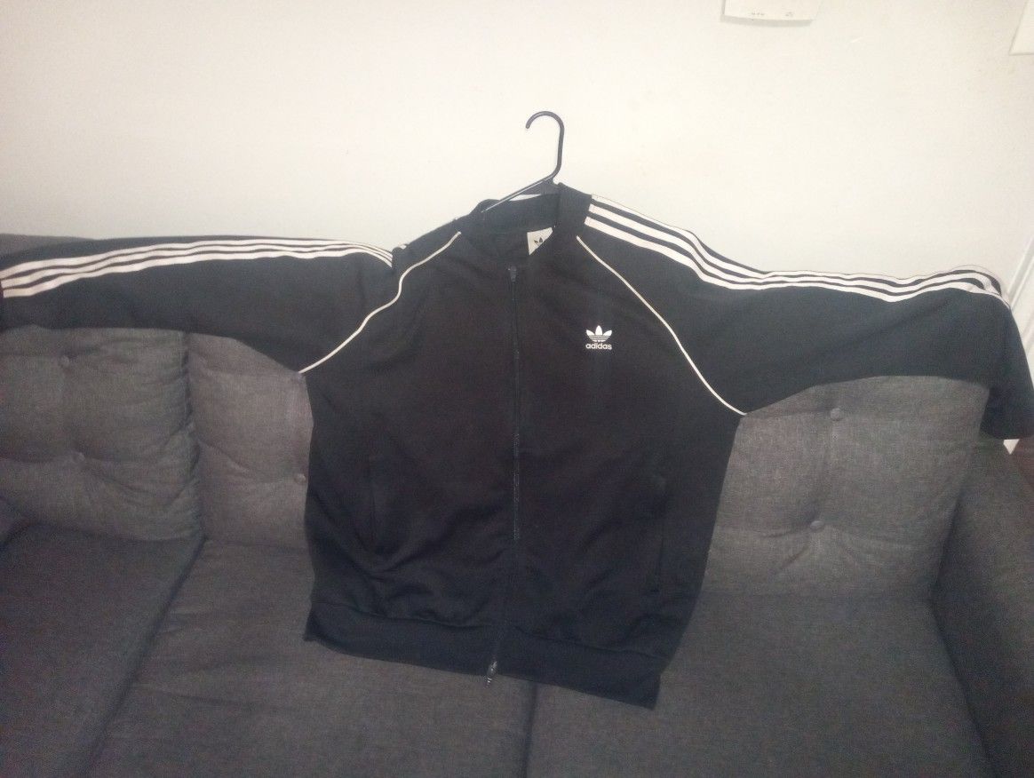 Black Adidas Men's Track Jacket 2XL