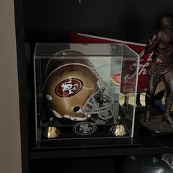 Mini Helmet Joe Montana Autographed . With Case 