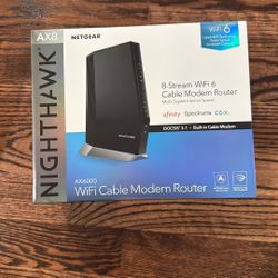 Netgear nighthawk CAX80 WiFi 6 Cable Model Router